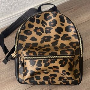 Coach Mini leopard backpack